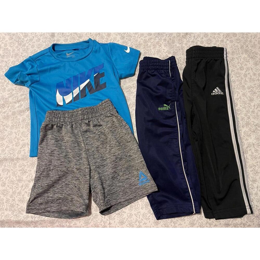 18 Month Boy Athletic Clothing Set | 4 Piece Gym Play Bundle